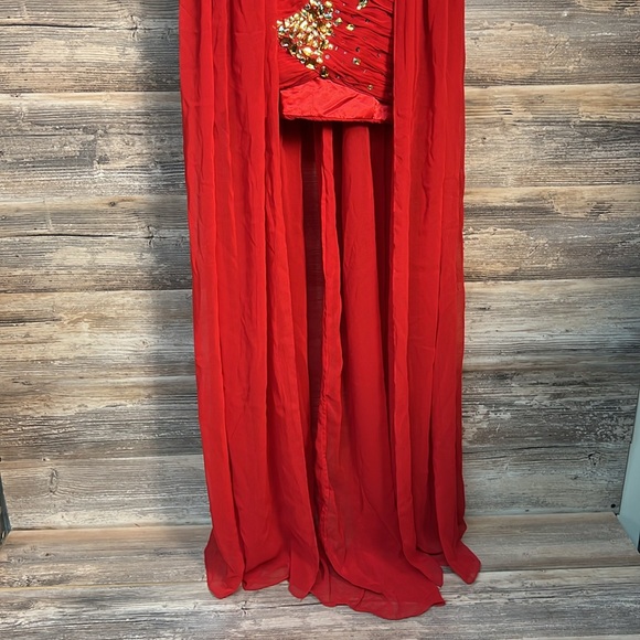 Bari Jay Red Convertible Prom Dress Size 0 NWT - Picture 3 of 7